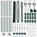 vidaXL Kerítés oszlopokkal Zöld 1.4 x 10 m PVC-bevonatos acél