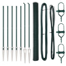 vidaXL Kerítés oszlopokkal Zöld 1.5 x 10 m PVC-bevonatos acél