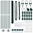 vidaXL Kerítés oszlopokkal Zöld 1.5 x 10 m PVC-bevonatos acél