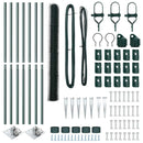 vidaXL Kerítés oszlopokkal Zöld 1.5 x 10 m PVC-bevonatos acél