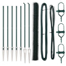 vidaXL Kerítés oszlopokkal Zöld 1.5 x 10 m PVC-bevonatos acél