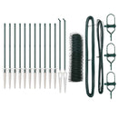 vidaXL Kerítés oszlopokkal Zöld 0,4 x 25 m PVC-bevonatos acél