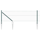 vidaXL Kerítés oszlopokkal Zöld 0,6 x 25 m PVC-bevonatos acél