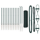 vidaXL Kerítés oszlopokkal Zöld 0.8 x 25 m PVC-bevonatos acél