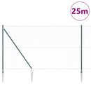 vidaXL Hatszögletű kerítés oszlopokkal 25 x 1,5 m PVC-bevonatos acél