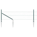 vidaXL Hatszögletű kerítés oszlopokkal 50 x 0,4 m PVC-bevonatos acél