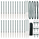 vidaXL Kerítés oszlopokkal Zöld 0.6 x 50 m PVC-bevonatos acél