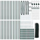 vidaXL Kerítés oszlopokkal Zöld 0.6 x 50 m PVC-bevonatos acél