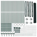 vidaXL Kerítés oszlopokkal Zöld 1.2 x 50 m PVC-bevonatos acél