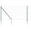 vidaXL Kerítés oszlopokkal Zöld 1.2 x 50 m PVC-bevonatos acél