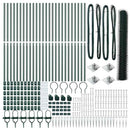 vidaXL Hatszögletű kerítés oszlopokkal 50 x 1,2 m PVC-bevonatos acél