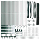 vidaXL Kerítés oszlopokkal Zöld 1.4 x 50 m PVC-bevonatos acél