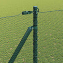 vidaXL Hatszögletű kerítés oszlopokkal 50 x 1,6 m PVC-bevonatos acél