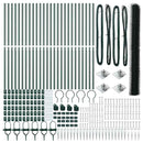 vidaXL Kerítés oszlopokkal Zöld 1.6 x 50 m PVC-bevonatos acél