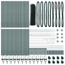 vidaXL Kerítés oszlopokkal Zöld 0.5 x 100 m PVC-bevonatos acél