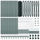 vidaXL Kerítés oszlopokkal Zöld 0.6 x 100 m PVC-bevonatos acél