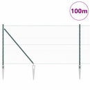 vidaXL Hatszögletű kerítés oszlopokkal 100 x 1,2 m PVC-bevonatos acél