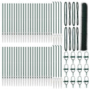 vidaXL Kerítés oszlopokkal Zöld 1.2 x 100 m PVC-bevonatos acél