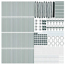 vidaXL Kerítés oszlopokkal Zöld 1.2 x 100 m PVC-bevonatos acél