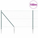 vidaXL Hatszögletű kerítés oszlopokkal 100 x 1,2 m PVC-bevonatos acél