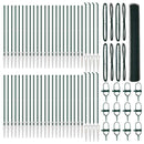 vidaXL Kerítés oszlopokkal Zöld 1.4 x 100 m PVC-bevonatos acél