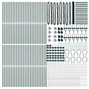 vidaXL Kerítés oszlopokkal Zöld 1.5 x 100 m PVC-bevonatos acél