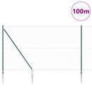 vidaXL Hatszögletű kerítés oszlopokkal 100 x 1,5 m PVC-bevonatos acél
