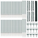 vidaXL Kerítés oszlopokkal Zöld 1.6 x 100 m PVC-bevonatos acél