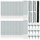 vidaXL Kerítés oszlopokkal Zöld 1.6 x 100 m PVC-bevonatos acél