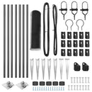 vidaXL Kerítés oszlopokkal Szürke 0,6 x 10 m PVC-bevonatos acél