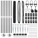 vidaXL Kerítés oszlopokkal Szürke 1.2 x 10 m PVC-bevonatos acél