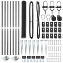 vidaXL Kerítés oszlopokkal Szürke 1.4 x 10 m PVC-bevonatos acél