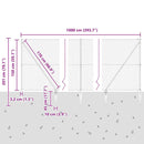 vidaXL Kerítés oszlopokkal Szürke 1.5 x 10 m PVC-bevonatos acél