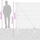 vidaXL Kerítés oszlopokkal Szürke 1.6 x 10 m PVC-bevonatos acél