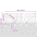 vidaXL Kerítés oszlopokkal Szürke 0,4 x 25 m PVC-bevonatos acél