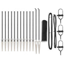 vidaXL Kerítés oszlopokkal Szürke 0.5 x 25 m PVC-bevonatos acél