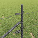 vidaXL Kerítés oszlopokkal Szürke 0.5 x 25 m PVC-bevonatos acél