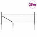 vidaXL Kerítés oszlopokkal Szürke 0.5 x 25 m PVC-bevonatos acél