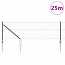 vidaXL Kerítés oszlopokkal Szürke 0,6 x 25 m PVC-bevonatos acél