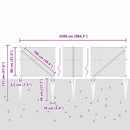 vidaXL Kerítés oszlopokkal Szürke 0.8 x 25 m PVC-bevonatos acél