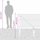 vidaXL Hatszögletű kerítés oszlopokkal 25 x 0,8 m PVC-bevonatos acél