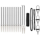 vidaXL Kerítés oszlopokkal Szürke 0.8 x 25 m PVC-bevonatos acél