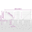 vidaXL Kerítés oszlopokkal Szürke 0.8 x 25 m PVC-bevonatos acél