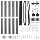 vidaXL Kerítés oszlopokkal Szürke 1.2 x 25 m PVC-bevonatos acél