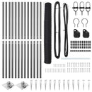 vidaXL Kerítés oszlopokkal Szürke 1.2 x 25 m PVC-bevonatos acél