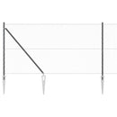 vidaXL Hatszögletű kerítés oszlopokkal 25 x 1,4 m PVC-bevonatos acél