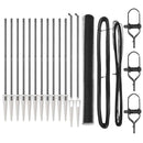 vidaXL Kerítés oszlopokkal Szürke 1.5 x 25 m PVC-bevonatos acél