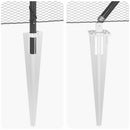 vidaXL Hatszögletű kerítés oszlopokkal 25 x 1,6 m PVC-bevonatos acél
