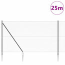 vidaXL Hatszögletű kerítés oszlopokkal 25 x 1,6 m PVC-bevonatos acél
