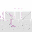 vidaXL Kerítés oszlopokkal Szürke 0.4 x 50 m PVC-bevonatos acél